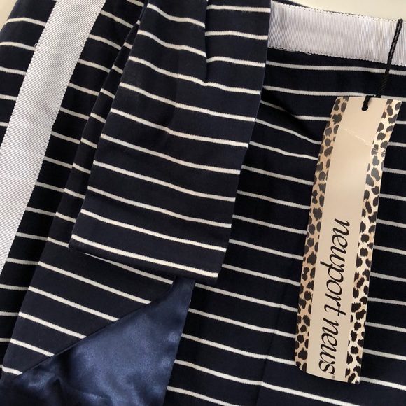 NWT Newport News Navy Striped Nautical Skirt 14 - Picture 5 of 6